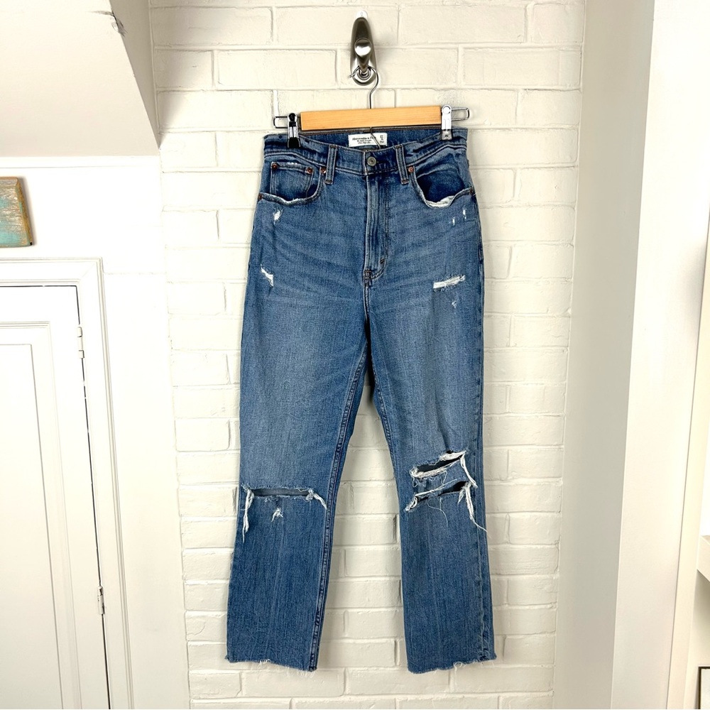Abercrombie + Fitch Curve Love Ankle Straight Ultra High Rise Jeans Size 27/4